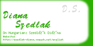 diana szedlak business card